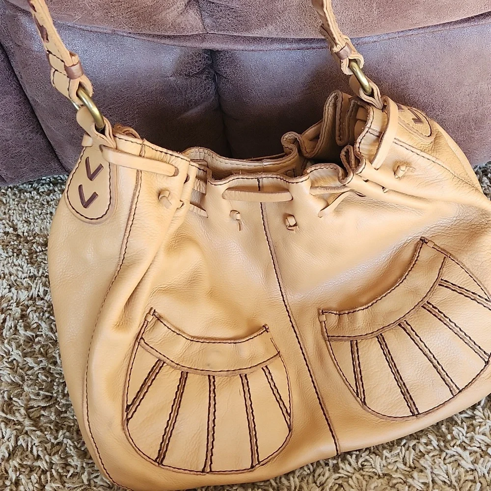 Lucky Brand Tan Leather Shoulder Bag - Picture 16 of 16